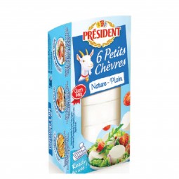 Phô mai - Président - 6 Petits Chèvres Nature - Plain - Natur 100g