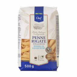 Penne Rigate (With 14% Protein) 500G - Metro Chef