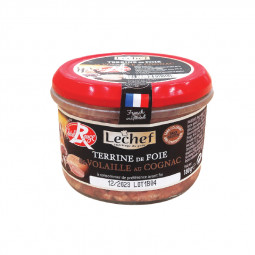 Pate hỗn hợp gan gà và thịt heo - Poultry Liver Terrine With Cognac (180g) - Le Chef