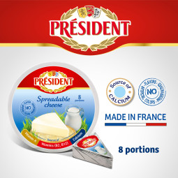 Spreadable Cheese 8 Portions (140G) - Président | EXP 01/06/2023