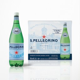 Nước khoáng có ga tự nhiên 1L*12 (chai nhựa)-S.pellegrino-Sparkling natural mineral water | EXP 30/08/2023