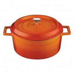 Lava Orange Trendy Round Casserole 6.7L