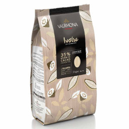 Valrhona - Sô cô la viên trắng Ivoire 35% (3kg)